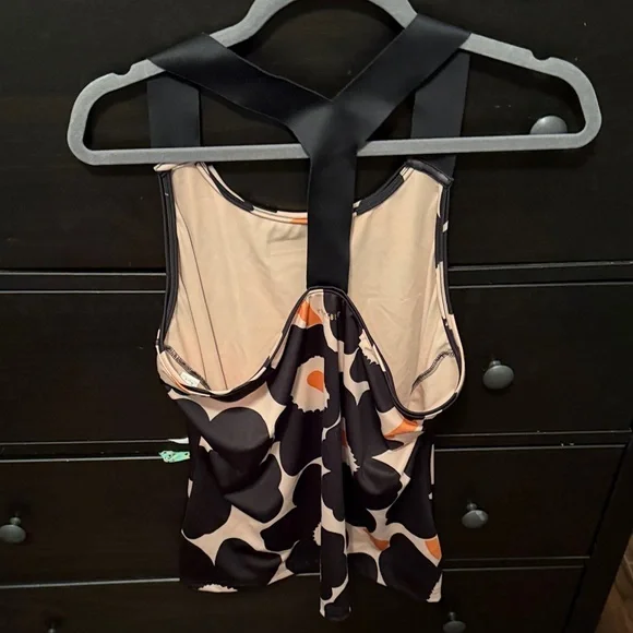 Marimekko Black and Orange Floral Tank Top for Adidas - Picture 4 of 5